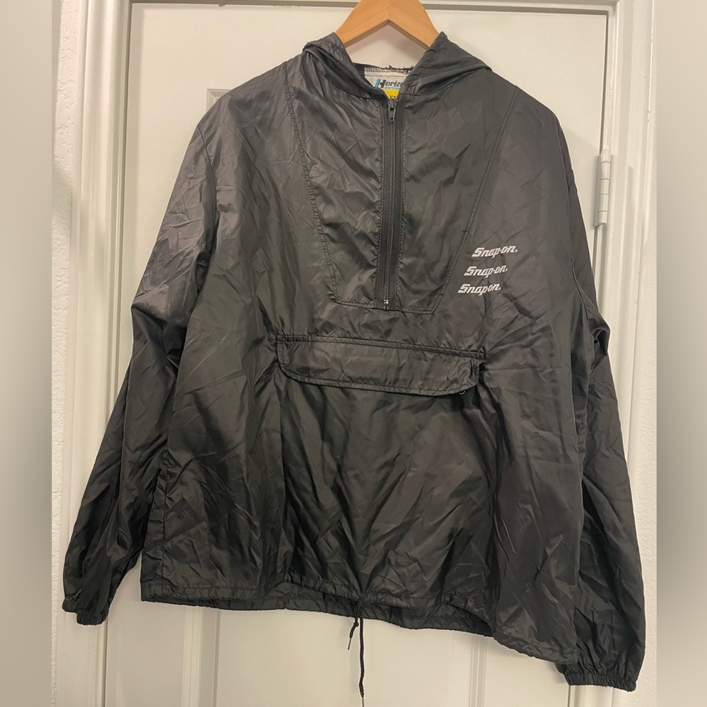 “Snap On Tools” Horizon Windbreaker Half Zip Pullover Hooded New With Tags